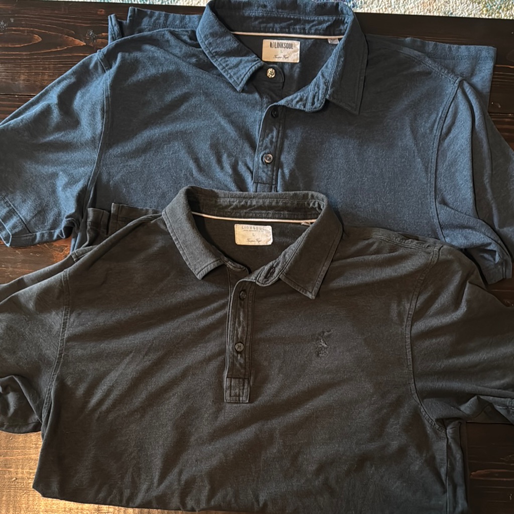 Linksoul Polo Shirts Blue And Black Classic Design Bundle